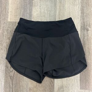 EUC Lululemon Speed Up High-Rise Lined Short 4" Black Size 4